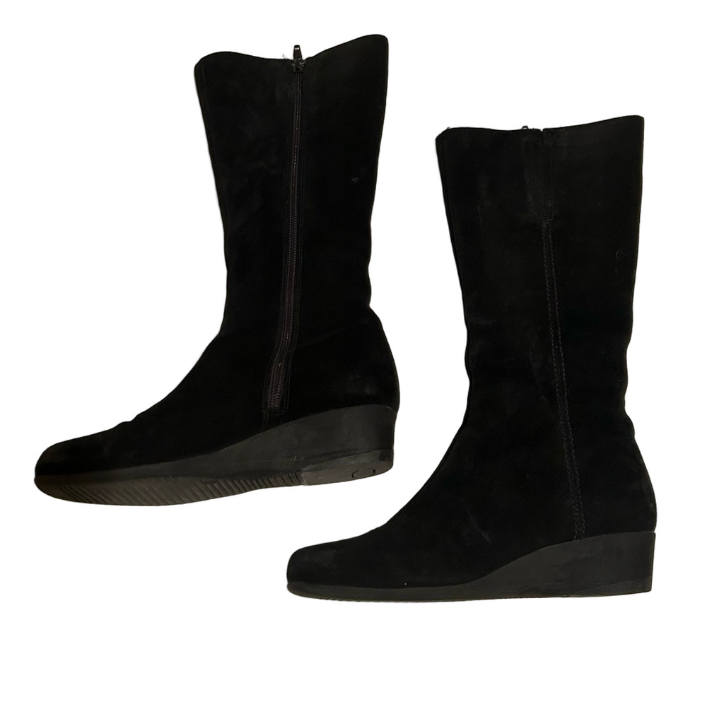 Le Canadienne Black Suede Boots 6M